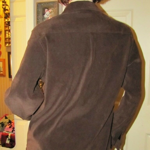 White Stag Brown Brushed Suede Look Jacket/Top M - Picture 4 of 5